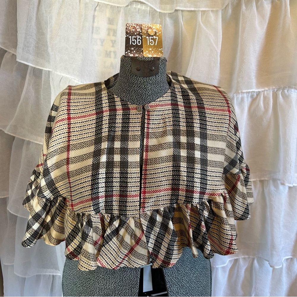 Genuine Burberry Lightweight Silk and Wool Cape or Capelet